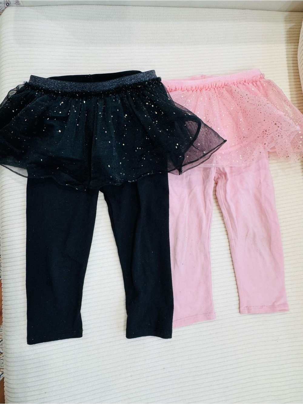Garanimals Black & Light Pink Tulle Skort Leggings Set 24 Mo GUC
